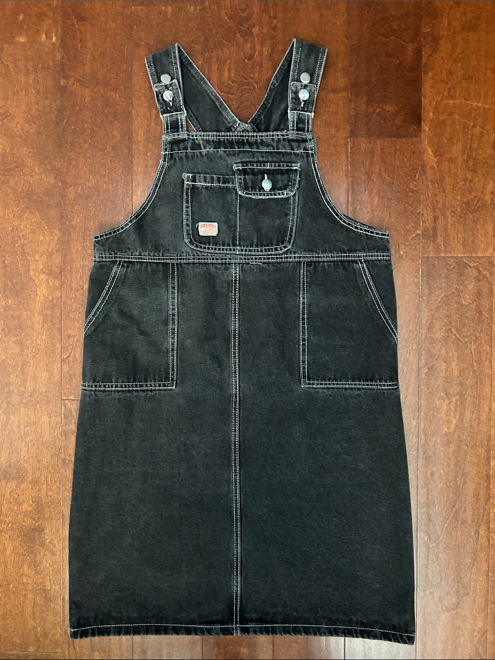 LMHX Black Denim Overall Dress, Perfect for Every Season m, Size Large